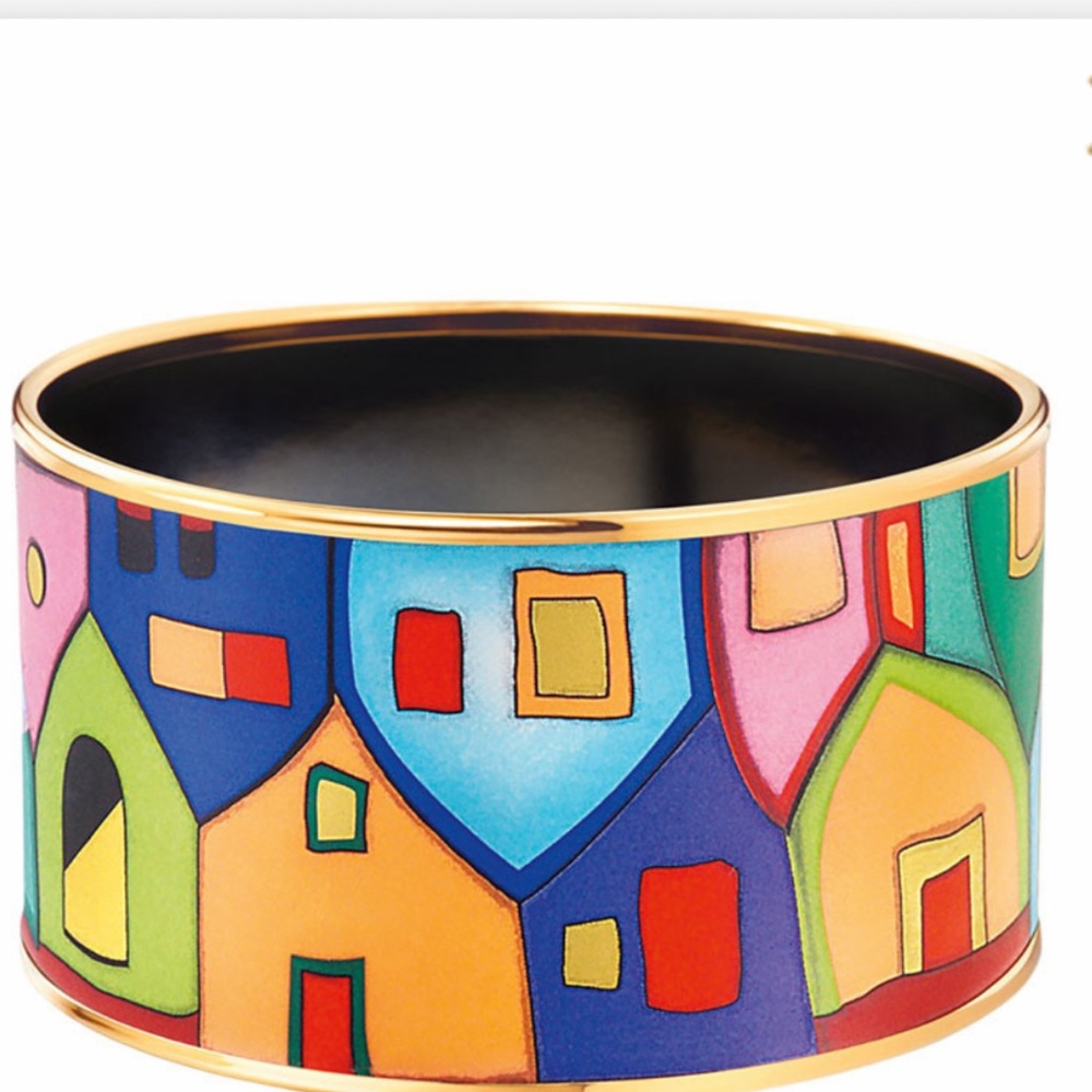 Authentic Frey Wille enamel and 24k gold bracelet